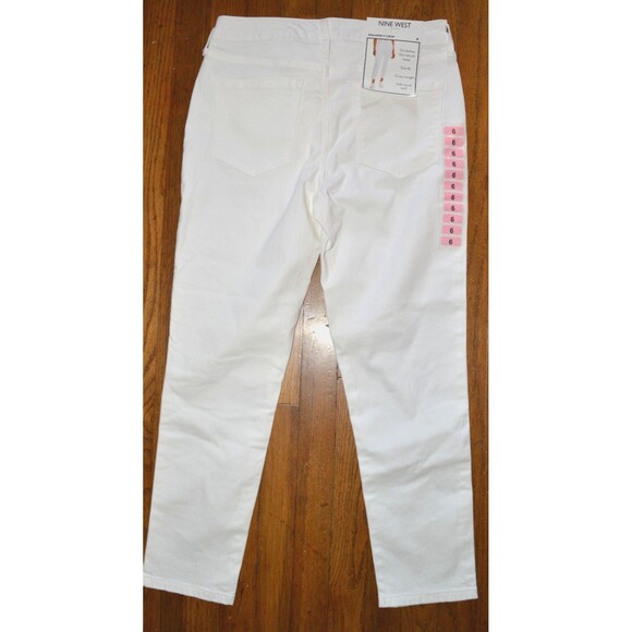 Nine West Jeans Gramercy Crop White Pants Women’s Sz 6 Slim Ankle Cropped NWT - Picture 4 of 4